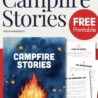 screenshot images of the cover and several stories from the campfire stories pack
