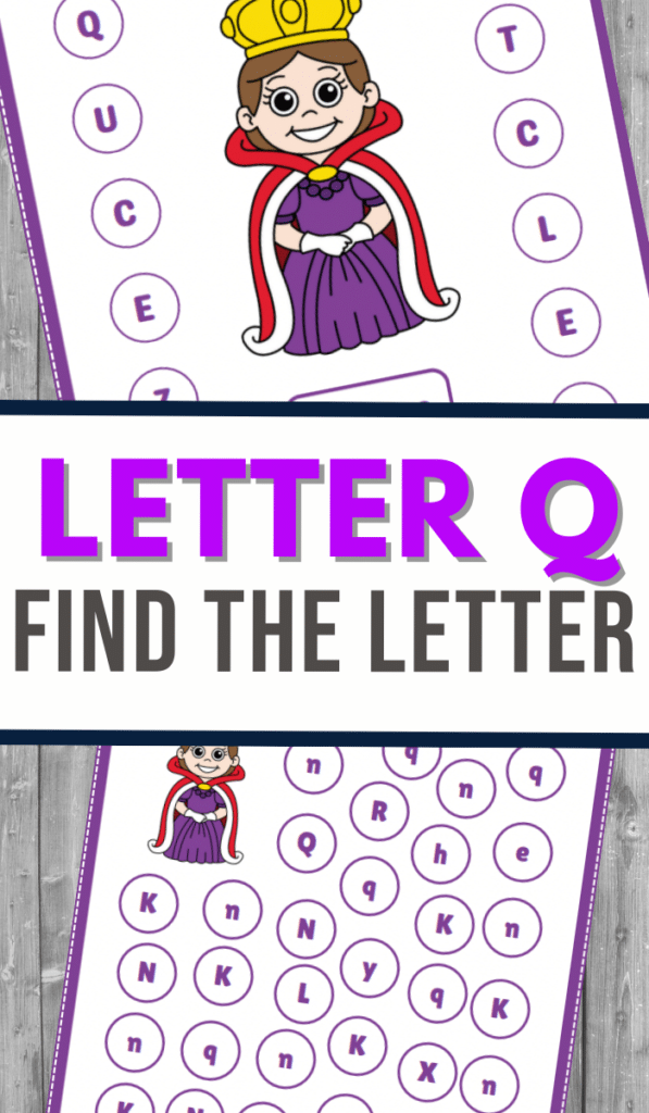 two sample screenshot Letter Q - Queen pages