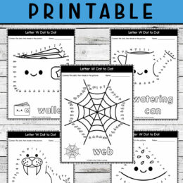 sample screenshots of letter w dot-to-dot printables