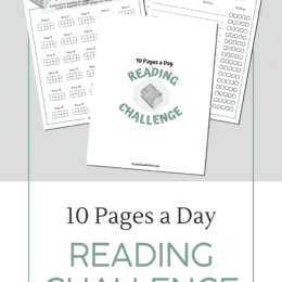 3 sample pages from the 10 pages a day Reading Challenge