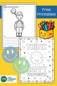 Think Happy Thoughts - Emotions Free Printable | Free Homeschool Deals