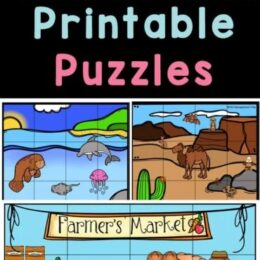 sample images of colroful printable puzzles