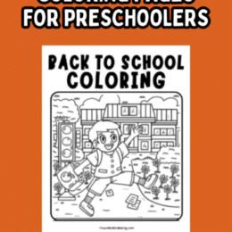 single image screenshot of back to school coloring page for preschoolers