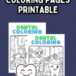 two dental themed pages for coloring