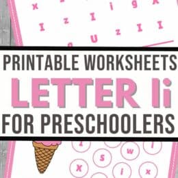 two sample pages from the Letter Ii printable worksheets with an Ice Cream theme