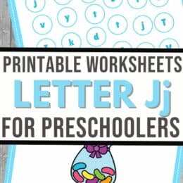 sample images of the Find the Letter Jj worksheets