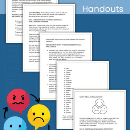 five sample pages to help teach emotional intelligence in children