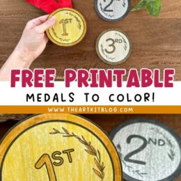 images of printable medal crafts for first, second, and third place