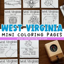 sample images of the West Virginia mini coloring pages