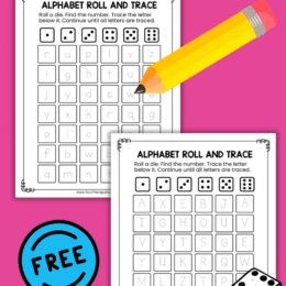 two sample pages from the Letter Tracing Game worksheets
