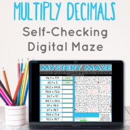 AI generated computer and wooden desktop with a super-imposed image of the digital mystery maze