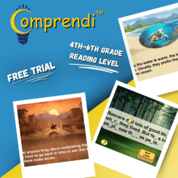 three polaroid style images on a blue and yellow background with FREE Trial words written