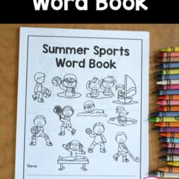 printed front page of the summer sports words book