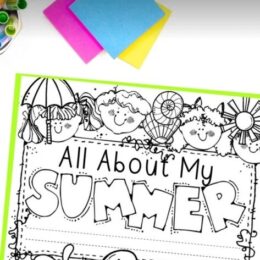 image of a summer themed printable page