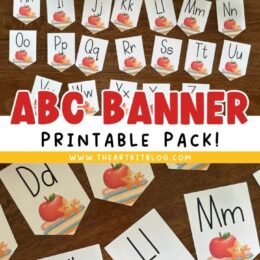 cut out images of the back to school themed alphabet banners
