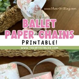 pictures of ballet themed paper chains inter-connected