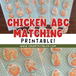 images of printed chicken themed clipart ABC letters matching activity