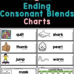 sample digital images of ending consonant blends worksheets