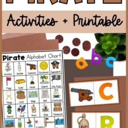 sample digital image of pirate themed alphabet chart