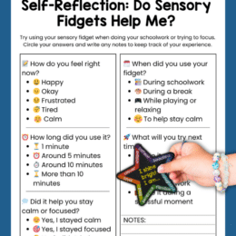 digital image of page with fidget toy assessment questions