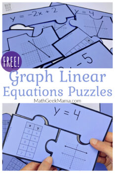 Puzzle Activity To Graph Math Linear Equations | Free Homeschool Deals