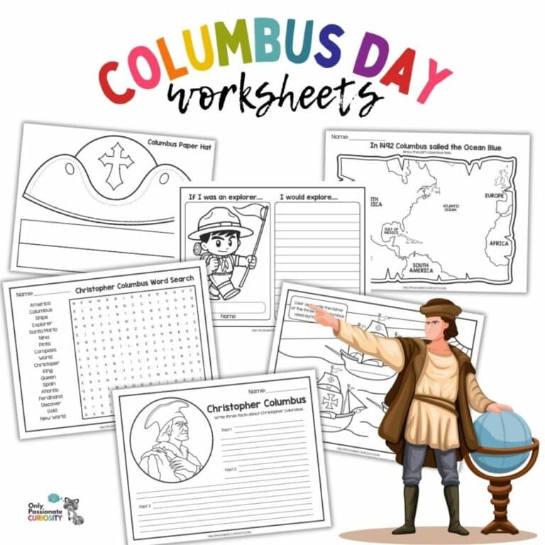History of Columbus Day Worksheet Pack Free Homeschool Deals