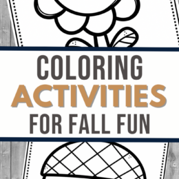 two fall themed coloring pages