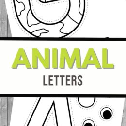 two digital images showing animal themed letter crafts
