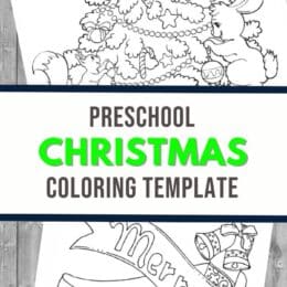 two digital page images of Christmas themed coloring pages