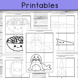five digital page images of letter S scissor skills printables