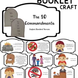 digital images of the Moses and the 10 Commandments booklet craft