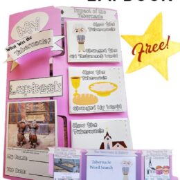 images of the completed Tabernacle lapbook - inside and out
