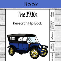 digital page image of 1910s history flipbook lapbook