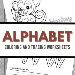 two digital images of alphabet coloring and tracing worksheets