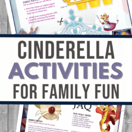 two digital page images of Cinderella movie themed activity pages