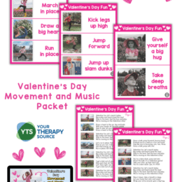 digital page images of Valentine themed movement activities