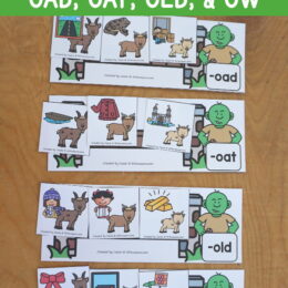 printed long vowel sound activity pages