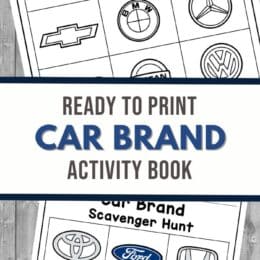 two digital page images of scavenger hunt activity pages