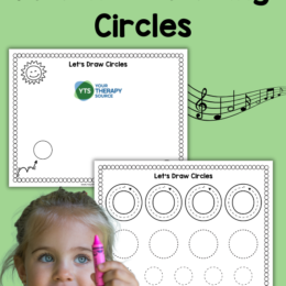 two digital page images of tracing practice for circles