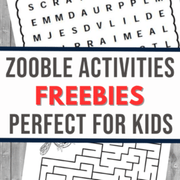 two digital pages from the Zoobles activity pack