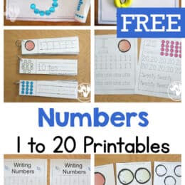 a collage of printed numbers worksheets