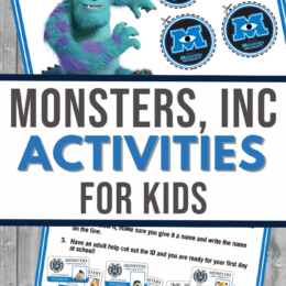 two digital pages from the Monsters University activities pack