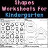 six digital pages of shapes color and matching themed worksheets