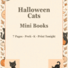 free halloween cats mini books 7 pages positional words counting 1-5 1+1+1=1 preschool kindergarten
