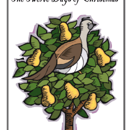The Twelve Days of Christmas Lapbook publisher preview with a partridge in a pear tree