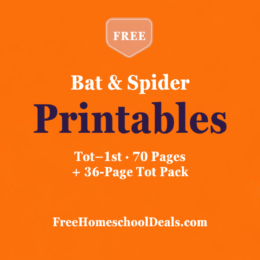 Free bat and spider printables for tot through 1st grade