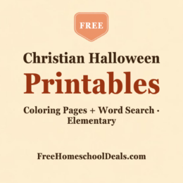 Free Christian Halloween printables: coloring pages and word search for elementary