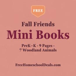 Free Fall Friends mini books for PreK-K with 7 woodland animals