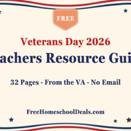 Free Veterans Day 2026 Teachers Resource Guide from the VA, 32 pages, no email needed