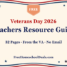 Free Veterans Day 2026 Teachers Resource Guide from the VA, 32 pages, no email needed